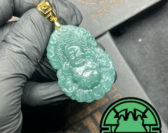 Jade Laughing Buddha Pendant
