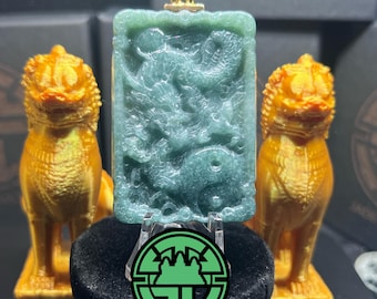 Yin Yang Dragon Jade Pendant