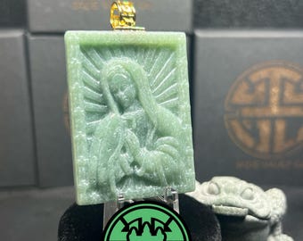 Virgin Mary Jade Pendant
