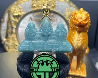 Cambodian Jade Angkor Wat Temple  Pendant