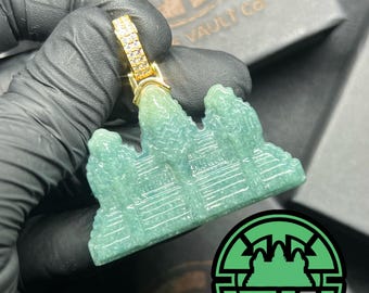 Cambodian Angkor Wat Jade Pendant