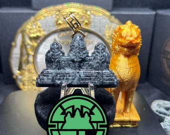 Cambodian Jade Angkor Wat Temple  Pendant