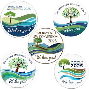 Logotipo de la Convención JW de Sacramento PNG para imprimir / pines / insignias / tarjetas / pegatinas