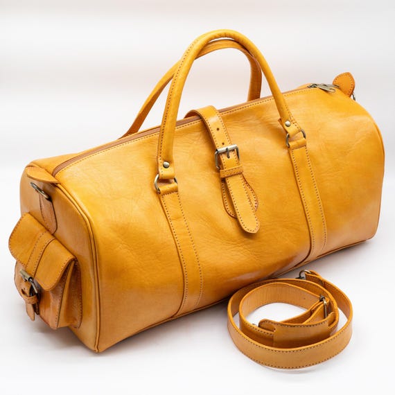 その他 m Handmade Moroccan Leather Travel Bag, Morocco Original Leather