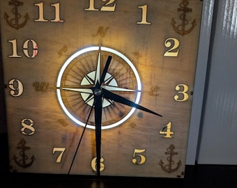Hintergrundbeleuchtete Wanduhr