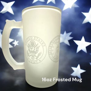 Frosted 16oz Patriotic Beer mug