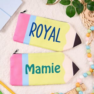Pochette personnalisée, trousse prénom, trousse pour enseignant, pochette à crayons pour enfant, cadeaux de rentrée personnalisés pour enfants, cadeau étudiant