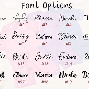 Personliga barnpyjamasar, Personliga satinpyjamasar för barn, Namnpyjamasar i sidensatin, Pyjamasar till pyjamasfester, Presenter till blomsterflickor, Morgonrock till juniorbrudtärna bild 6