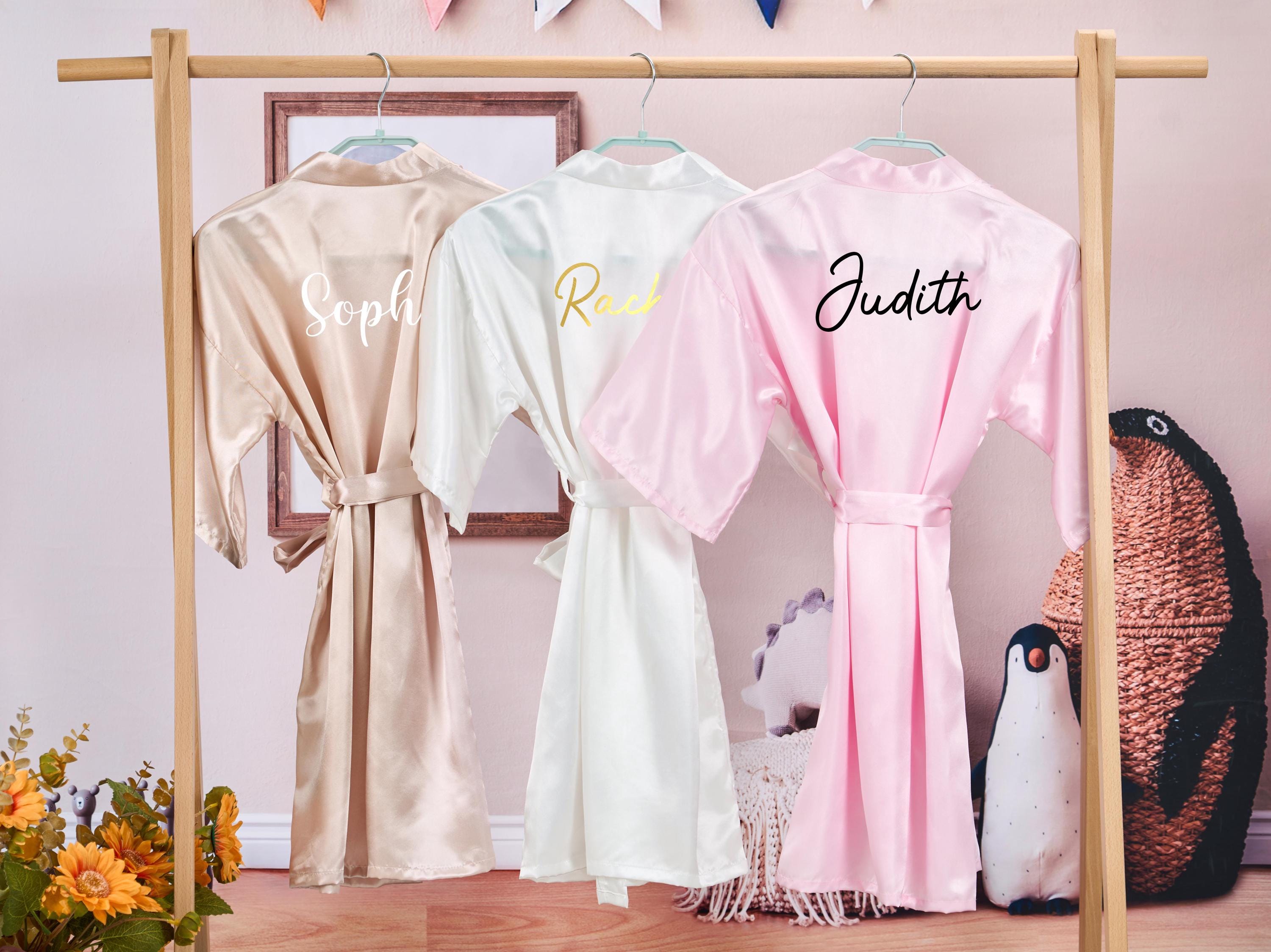 Kimono Bambina Set 7 Accappatoi Principessa In Raso | Compleanno