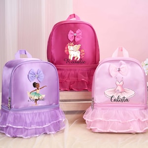 Personalized Girl Dance Backpack,Ballet Backpack with Name,Dance Shoulder Bag,Ballet Dance Backpack,Birthday Gift,Christmas Gift for Girls