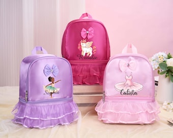 Personalized Girl Dance Backpack,Ballet Backpack with Name,Dance Shoulder Bag,Ballet Dance Backpack,Birthday Gift,Christmas Gift for Girls
