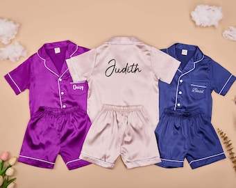 Custom Pajama Set for Kids,Kids Pajamas,Child Sleep Shirts,Kids Shorts Pyjamas,Flower Girl Proposal,Back to School Gifts