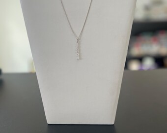 Collar de plata de ley con colgante de diamante Herkimer