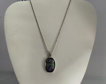 Collar con colgante Rainbowshift de plata de ley