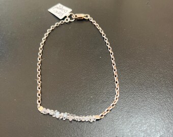 Sterling Silver Bracelet with Herkimer Diamonds