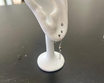 Pendientes de plata de ley y diamantes Herkimer
