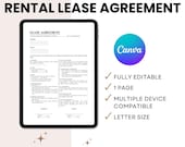 Editable Rental Lease Agreement Template: Landlord Forms (Digital Download)