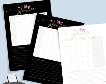 Canva Editable Planner Template: Printable DIY Organizer (PDF Downloadable Kit)