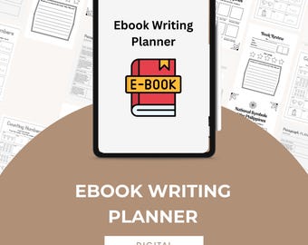 Ebook Writing Planner: Author Content Tracker (Digital Download PDF)