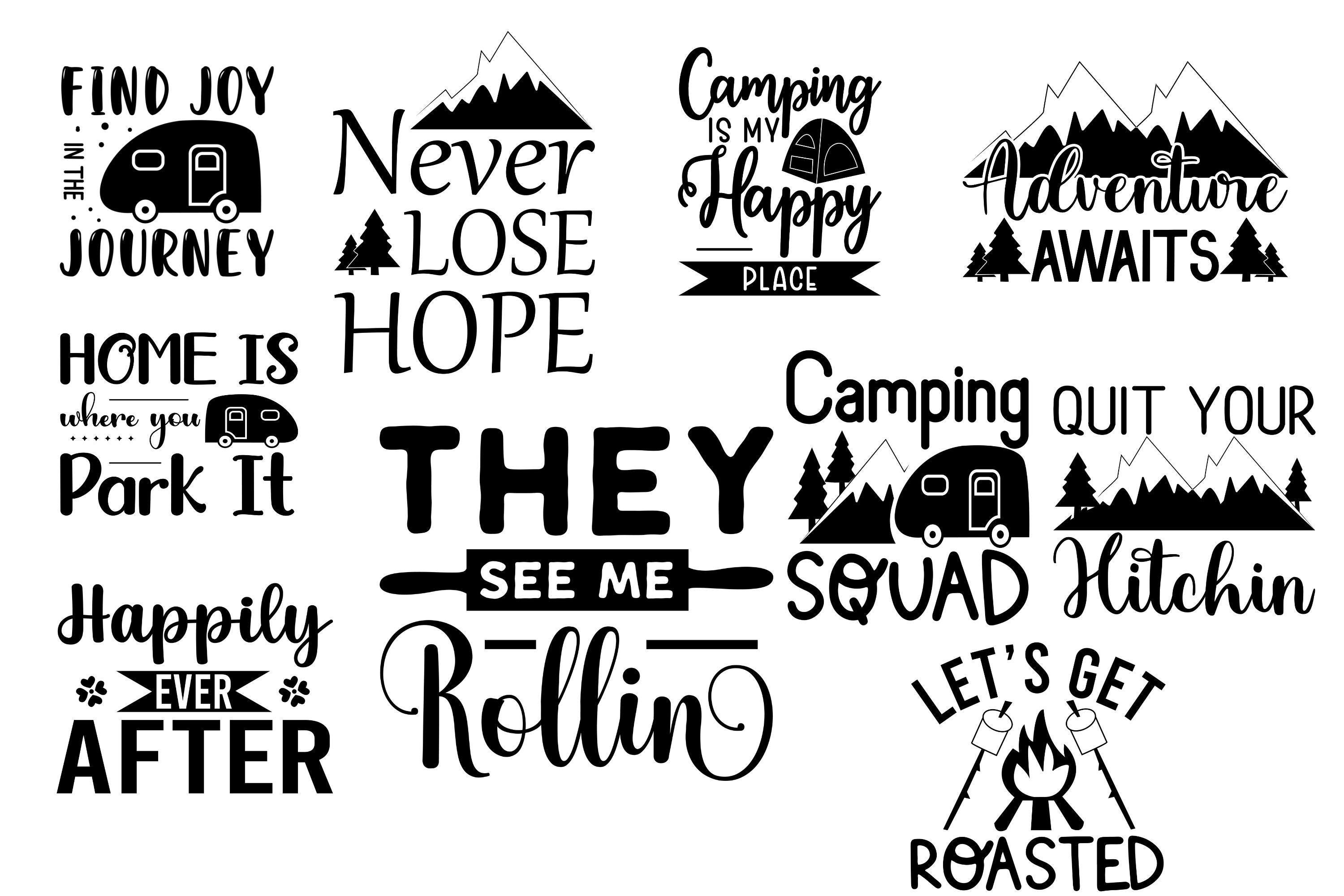 Camping SVG Bundle: 10 Outdoor Adventure Designs (digital Cut Files) - Etsy