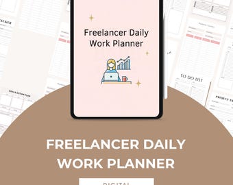 Freelancer Daily Planner: Digital Productivity Organizer (PDF Printable)