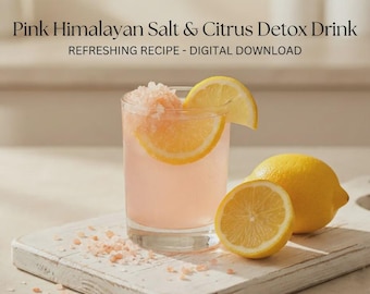Rosa Himalaya-Salz Citrus Drink Rezept | Druckbares PDF