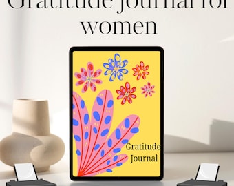 Gratitude Journal for Women Printable, Daily Reflection PDF, Self Love Affirmation Planner, Wellness Journal
