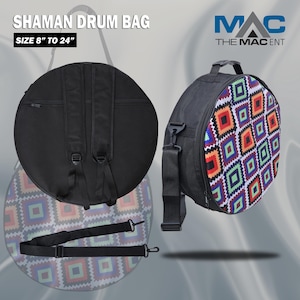 Bolsa de Sublimação Artesanal para Tambor Shamanic | Estojo para Tambor Shaman Drum Native Frame