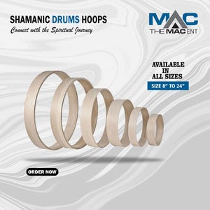 Shamanic Drum Hoops made of Solid Ash Wood | Shaman Drum Frames | Drum shells | Bodhran Drum Wooden Rings