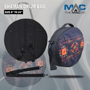 Bolsa de Sublimação Artesanal para Tambor Shamanic | Estojo para Tambor Shaman Drum Native Frame
