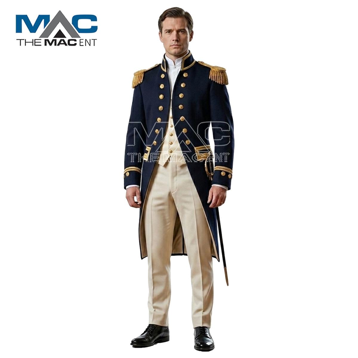 Casual Yellow And Blue Outfits Regency Naval Costume