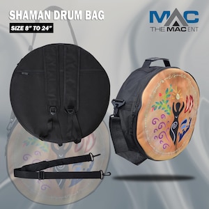Bolsa de Sublimação Artesanal para Tambor Shamanic | Estojo para Tambor Shaman Drum Native Frame
