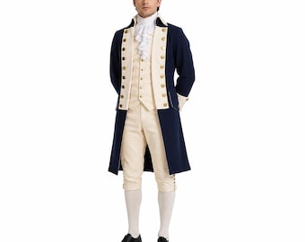 George Washington 1770er Jahre Uniform | Amerikanische Revolutionskriegsuniform | Cosplay - Halloween-Kostüm