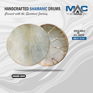 Shamanic Drum With Goat Skin Natural Finish With Bag and Beater – Handcrafted Ceremonial Power