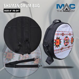 Bolsa de Sublimação Artesanal para Tambor Shamanic | Estojo para Tambor Shaman Drum Native Frame