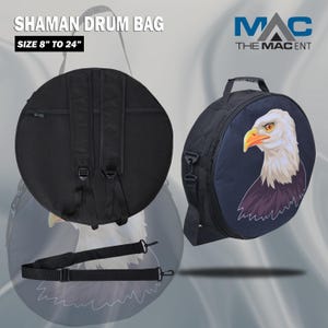 Bolsa de Sublimação Artesanal para Tambor Shamanic | Estojo para Tambor Shaman Drum Native Frame