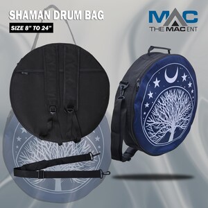 Bolsa de Sublimação Artesanal para Tambor Shamanic | Estojo para Tambor Shaman Drum Native Frame