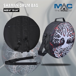 Bolsa de Sublimação Artesanal para Tambor Shamanic | Estojo para Tambor Shaman Drum Native Frame