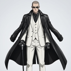 Traje de clone de Zeno Wesker | Terno de três peças e sobretudo de couro do Wesker | Fantasia de cosplay de Resident Evil