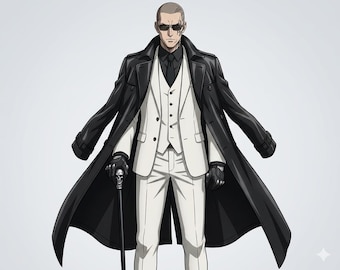 Zeno Wesker Clone Outfit | Wesker 3 Piece Suit and Leather Overcoat | Resident Evil Cosplay Costume