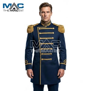 赤いミリタリージャケット - 英国摂政時代の将校制服、金のブレード