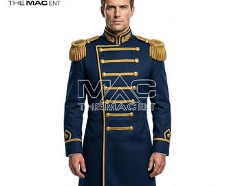 赤いミリタリージャケット - 英国摂政時代の将校制服、金のブレード