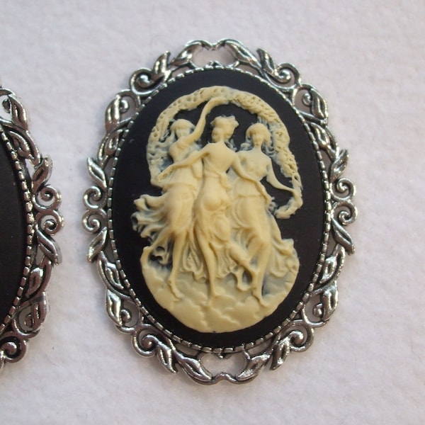 Agatha Harkness Cameo Necklace Mythological Three  Graces, sisters, Cosplay, Lucite Necklace Reproduction Chain Included with Pendant