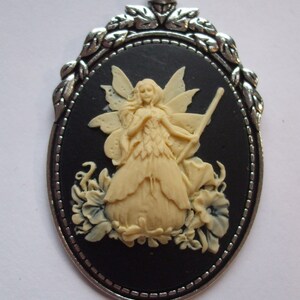 Fairy Cameo Necklace for Fairycore, Aesthetic,  Chain Included with Pendant