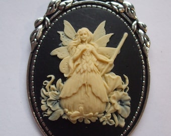 Fairy Cameo Necklace for Fairycore, Aesthetic,  Chain Included with Pendant