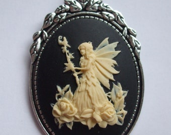 Fairy Cameo Necklace for Fairycore Aesthetic,Angel,  Chain Included with Pendant