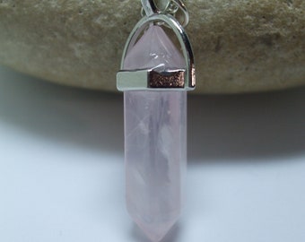 Rose Quartz, Crystal Necklace, Crystal Pendant, Rose Quartz Crystal, Healing Crystal, Quartz, Gemstone Necklace,  LOVE FREQUENCY, Gift