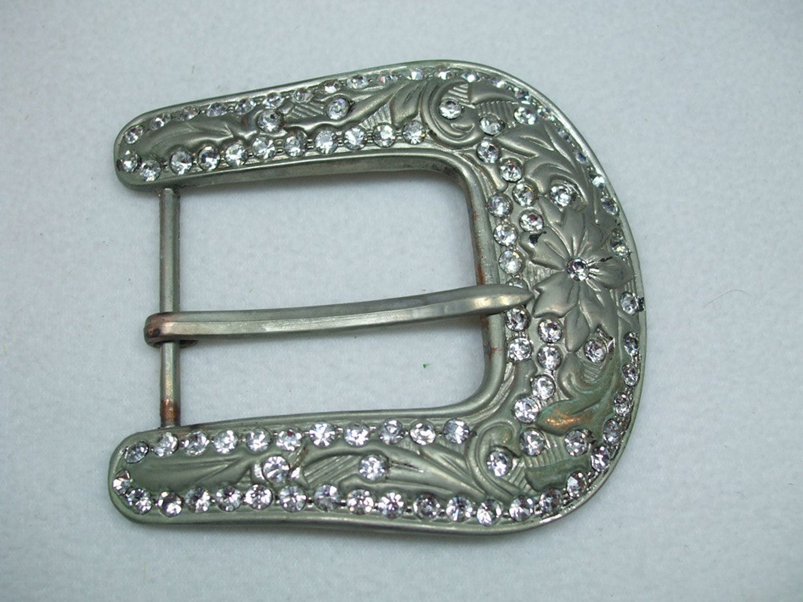 Vintage Huge Rhinestone Belt Buckle Etsy