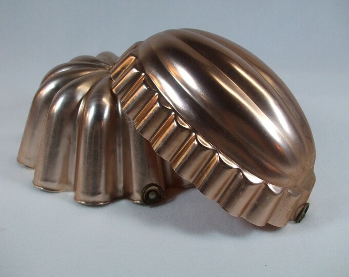 Vintage Copper Jello Molds Set of Two Etsy