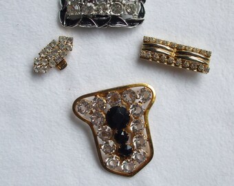 Vintage Lot of Dress and Shoe Clips-No Junk-All Rhinestones present